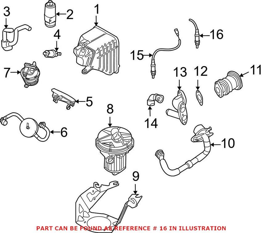 Porsche Oxygen Sensor - Rear 95560613610